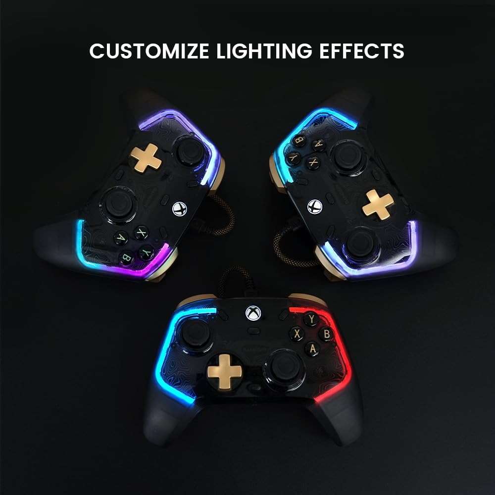 GameSir Kaleid Flux Enhanced Wired Controller for Xbox, RGB Lighting and Hall Effect Joystick, Compatible with Xbox Series X|S, Xbox One, Windows 10/11 PC - Officially Licensed - Image 6