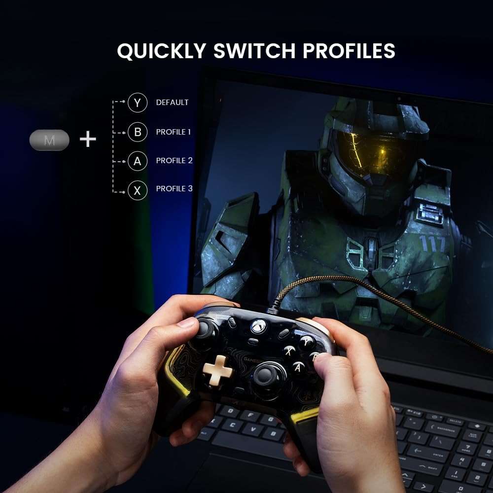 GameSir Kaleid Flux Enhanced Wired Controller for Xbox, RGB Lighting and Hall Effect Joystick, Compatible with Xbox Series X|S, Xbox One, Windows 10/11 PC - Officially Licensed - Image 8
