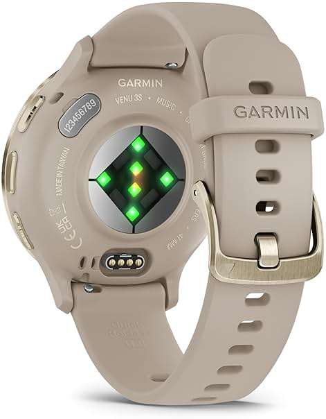 Garmin Venu 3S Advanced Fitness & Health Tracker Smart Watch Soft Gold Stainless Steel Bezel with 41 MM French Gray Case and Silicone Band and 1.2 Inch AMOLED Touch Screen Display - Image 5