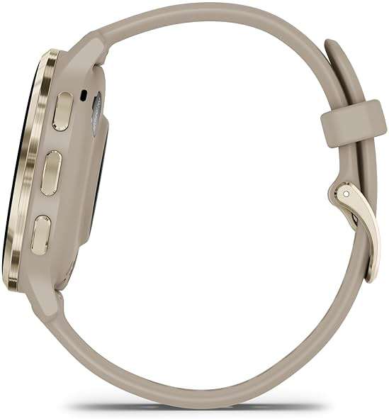 Garmin Venu 3S Advanced Fitness & Health Tracker Smart Watch Soft Gold Stainless Steel Bezel with 41 MM French Gray Case and Silicone Band and 1.2 Inch AMOLED Touch Screen Display - Image 6