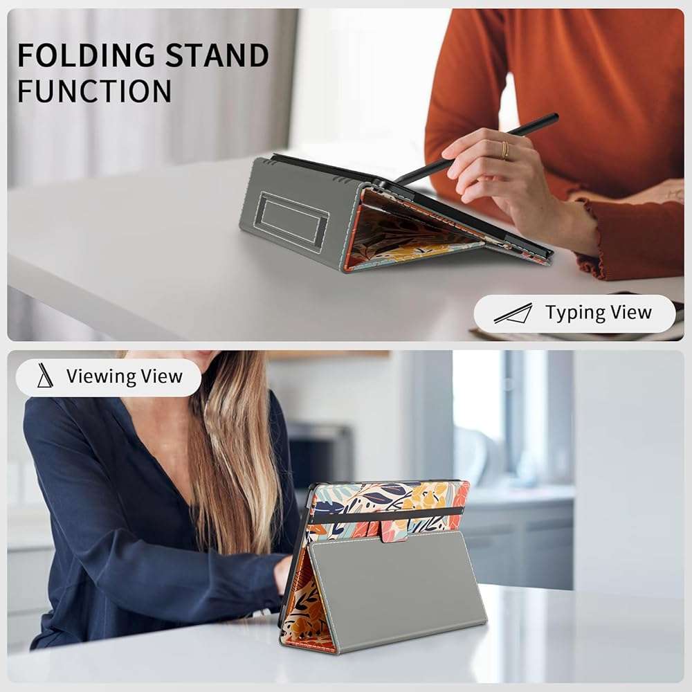 VORI Case for All-New Amazon Kindle Fire HD 10 Tablet and Fire HD 10 Plus (13th/11th Generation 2023/2021 Release) 10.1" - Slim Folding Stand Folio Cover with Auto Wake/Sleep & Hand Strap, Protea - Image 4