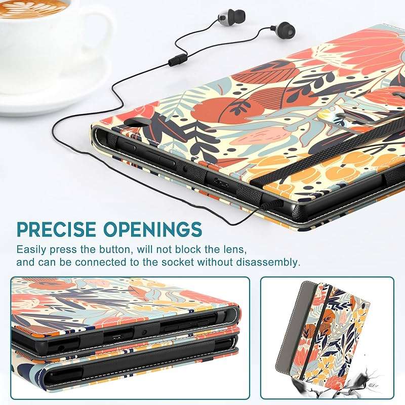 VORI Case for All-New Amazon Kindle Fire HD 10 Tablet and Fire HD 10 Plus (13th/11th Generation 2023/2021 Release) 10.1" - Slim Folding Stand Folio Cover with Auto Wake/Sleep & Hand Strap, Protea - Image 5