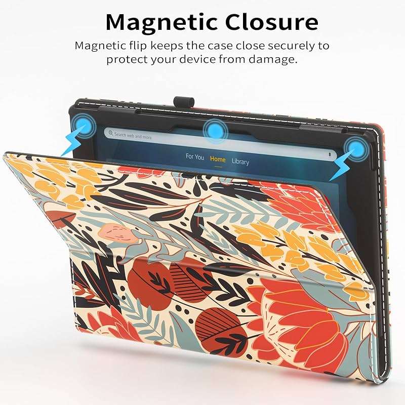 VORI Case for All-New Amazon Kindle Fire HD 10 Tablet and Fire HD 10 Plus (13th/11th Generation 2023/2021 Release) 10.1" - Slim Folding Stand Folio Cover with Auto Wake/Sleep & Hand Strap, Protea - Image 7