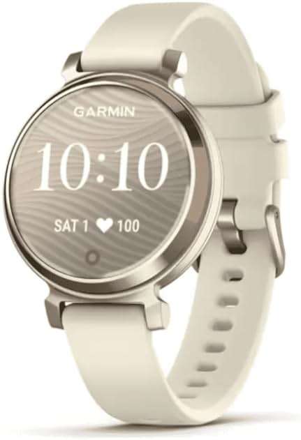 Garmin Lily 2, Small and Stylish Smartwatch, Hidden Display, Patterned Lens, Up to 5 Days Battery Life, Coconut - Image 1