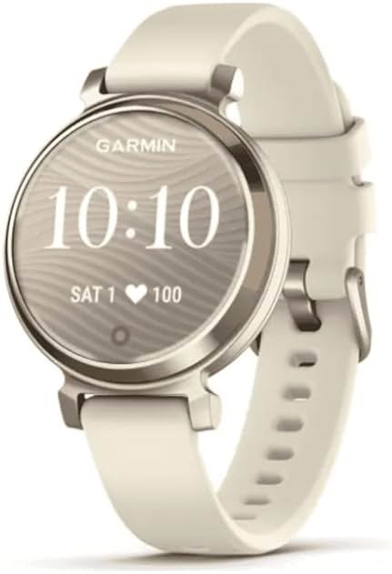Garmin Lily 2, Small and Stylish Smartwatch, Hidden Display, Patterned Lens, Up to 5 Days Battery Life, Coconut - Product Image