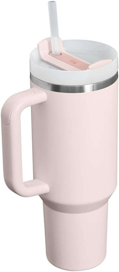 STANLEY Quencher H2.0 Tumbler with Handle and Straw 40 oz Flowstate 3-Position Lid Cup Holder Compatible for Travel Insulated Stainless Steel Cup BPA-Free Rose Quartz 2.0 - Image 5