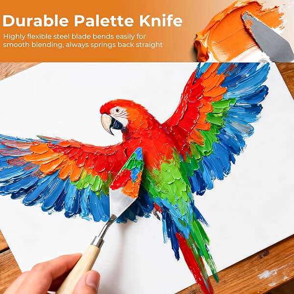 Nicpro 26pcs Paint Brush Set, Professional Paintbrushes with Palette Knife, Craft Paint Brushes for Acrylic Painting, Oil, Watercolor, Gouache & Canvas, Drawing & Art Supplies for Adults, Kids Artists - Image 8