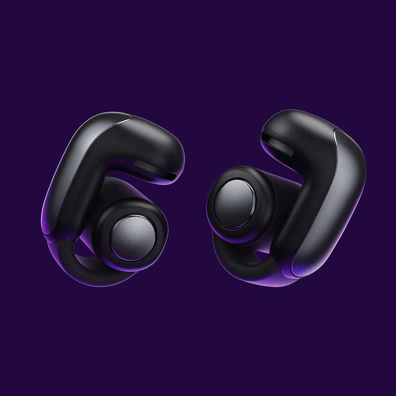 Bose Ultra Open Earbuds - Bluetooth Open Ear Earbuds with OpenAudio for Awareness, Clip-On Design for Comfort, Water Resistant, Up to 48 Hrs of Playtime, Black - Image 2