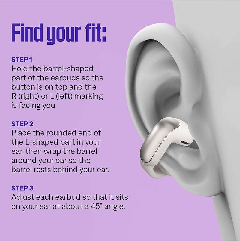 Bose Ultra Open Earbuds - Bluetooth Open Ear Earbuds with OpenAudio for Awareness, Clip-On Design for Comfort, Water Resistant, Up to 48 Hrs of Playtime, Black - Image 5