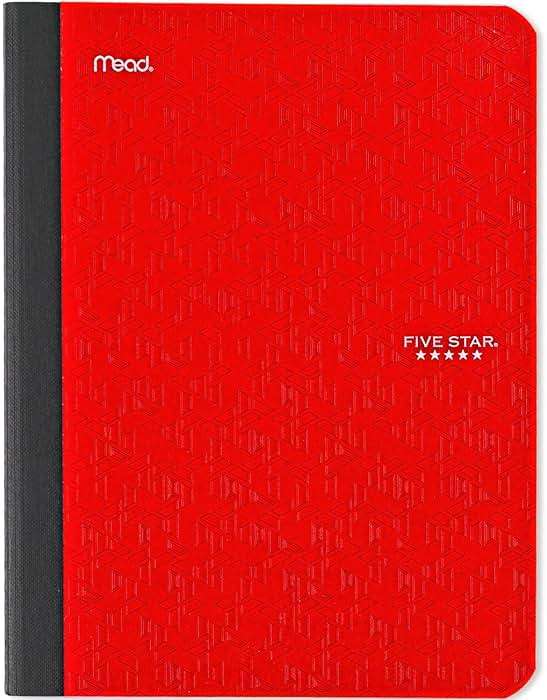 Five Star Composition Book + Study App, 4 Pack, Wide Ruled Paper, 7-1/2" x 9-3/4", 80 Sheets, Forest Green, Tidewater Blue, Fire Red and Harvest Yellow (950033B-ECM) - Image 10