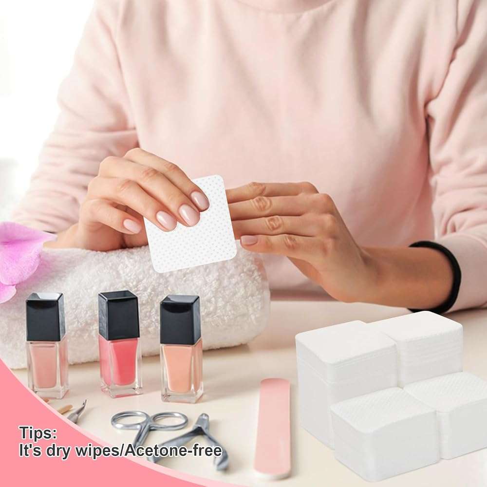 Nail Polish Remover, Lint Free Nail Wipes 540PCS Acetone Nail Polish Remover Wipes, Super Absorbent Soft Nail Wipes for Fingernail Polish Remover and Eyelash Extension Wipes(Dry Pads) - Image 7
