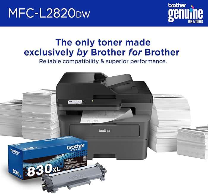 Brother MFC-L2820DW Wireless Compact Monochrome All-in-One Laser Printer with Copy, Scan and Fax, Duplex, Black & White | Includes Refresh Subscription Trial(1), Works with Alexa - Image 4