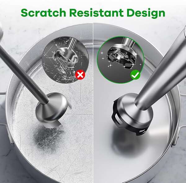 Turelar Immersion Blender Handheld Corded Hand Blenders Set 1100W, Trigger Variable Speed 5 in 1 Stick Emulsifier with Chopper, Whisk and Frother for Soup, Baby Food and Smoothies,Black - Image 6
