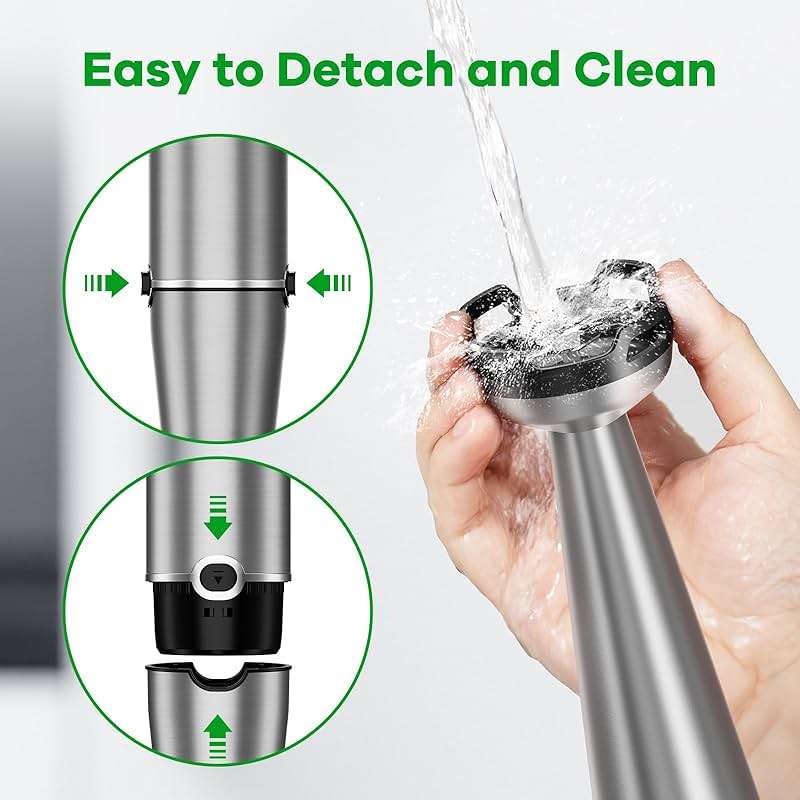 Turelar Immersion Blender Handheld Corded Hand Blenders Set 1100W, Trigger Variable Speed 5 in 1 Stick Emulsifier with Chopper, Whisk and Frother for Soup, Baby Food and Smoothies,Black - Image 8
