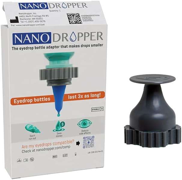 NANODROPPER SIZE 15 Adaptor for Eyedrop Bottles - Volume Reducing Adaptor to Extend Bottle Life - Image 2