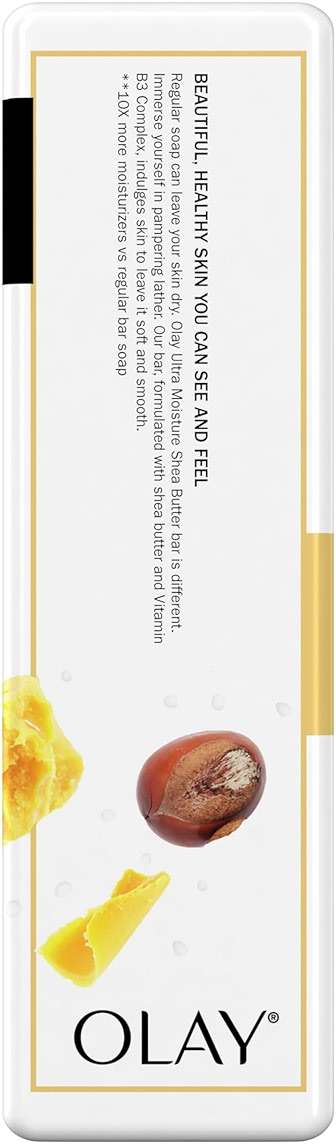 Olay Moisture Outlast Ultra Moisture Shea Butter Beauty Bar with Vitamin B3 Complex 3.75 oz, 8 count - Image 6