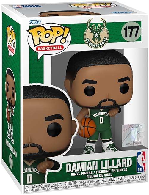 Funko POP! NBA: Bucks - Damian Lillard - Collectable Vinyl Figure - Gift Idea - Official Merchandise - for Kids & Adults - Sports Fans - Model Figure for Collectors and Display - Image 1
