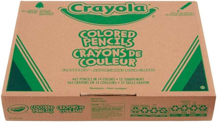 Crayola Colored Pencil Classpack (462ct), Bulk Colored Pencils, 14 Assorted Colors, School Supplies for Teachers, Ages 3+ - Image 5