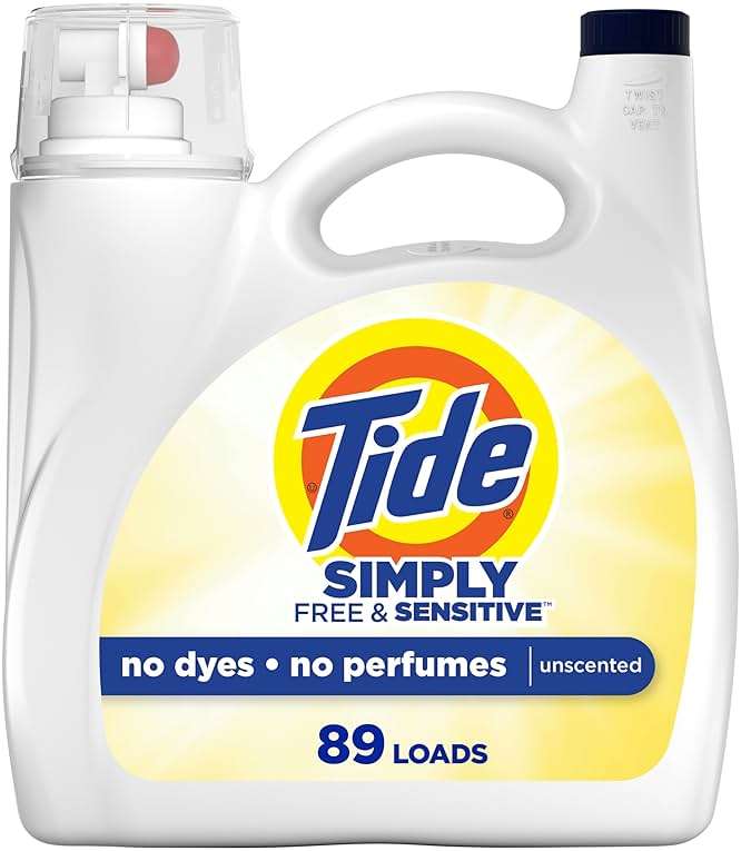 Tide Simply Liquid Laundry Detergent, Free & Sensitive Scent, 89 Loads, 117 fl oz - Image 1