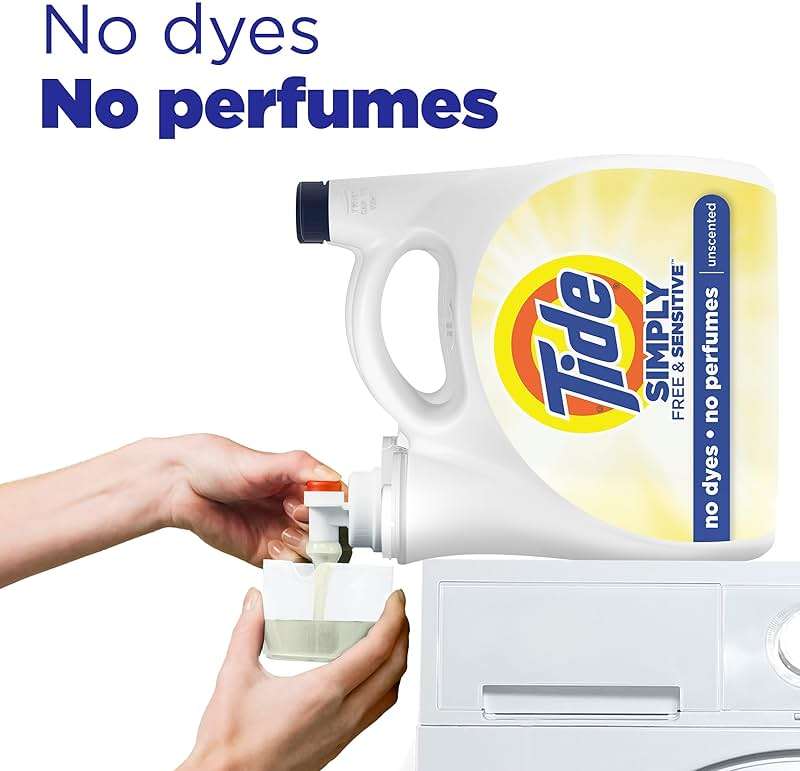 Tide Simply Liquid Laundry Detergent, Free & Sensitive Scent, 89 Loads, 117 fl oz - Image 3