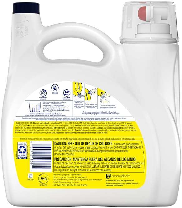 Tide Simply Liquid Laundry Detergent, Free & Sensitive Scent, 89 Loads, 117 fl oz - Image 7