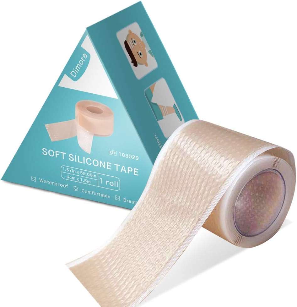 Dimora Foam Dressing, Sterile Non-Adhesive Hydrophilic Pads 10 Pack + Soft Waterproof Silicone Medical Tape No Residue (1.6in x 59 in),1 Roll - Image 6