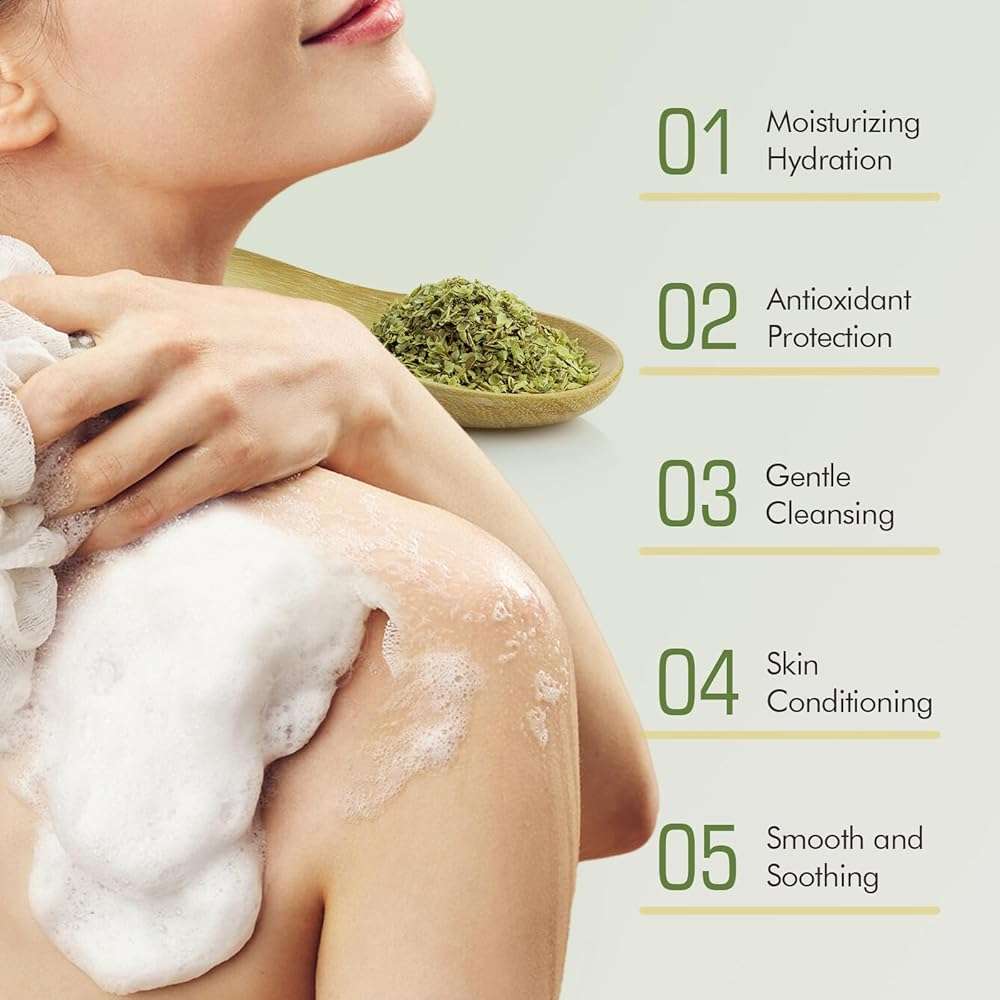 PALFICAB Green Tea Soap for Face & Body, Green Soap with Tea Leaves, Coconut Oil, Shea Butter, Homemade - Cold Pressed Vegan Green Tea Soap for Eliminating Odor, Exfoliating, Moisturizing, 2 Bars - Image 2