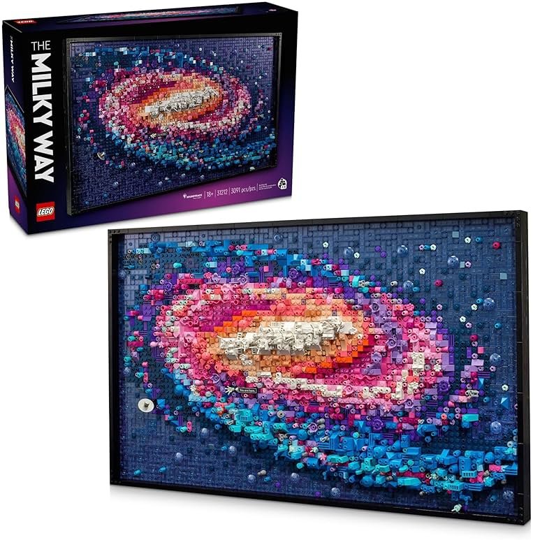 LEGO Art The Milky Way Galaxy Building Set - Space Decor DIY Kits for Adults for Bedroom Wall, Ages 18+ - Gift Ideas for Space Lovers, Men & Women - Includes Frame for Display - 31212 - Product Image