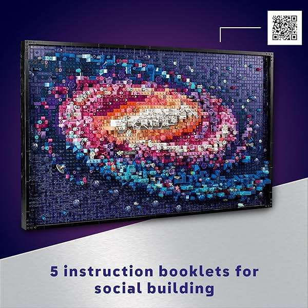 LEGO Art The Milky Way Galaxy Building Set - Space Decor DIY Kits for Adults for Bedroom Wall, Ages 18+ - Gift Ideas for Space Lovers, Men & Women - Includes Frame for Display - 31212 - Image 5