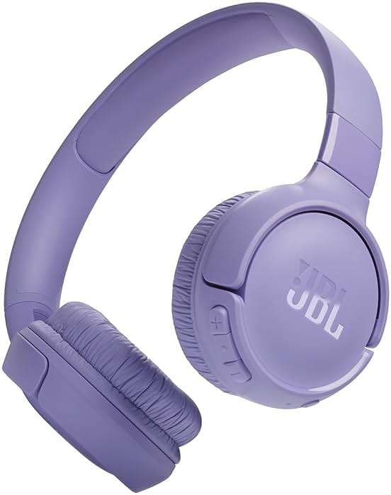 JBL Tune 520BT - Wireless On-Ear Headphones, Up to 57H Battery Life and Speed Charge, Lightweight, Comfortable and Foldable Design, Hands-Free Calls with Voice Aware (Purple) - Image 1