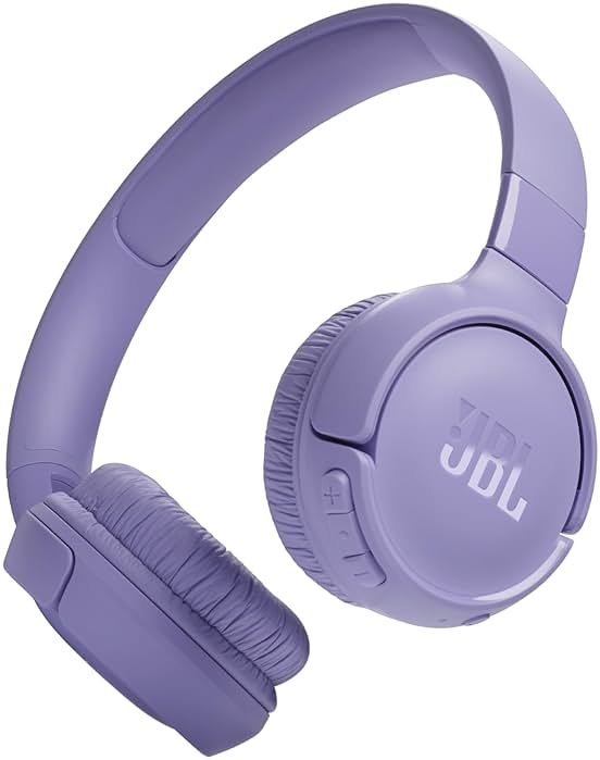 JBL Tune 520BT - Wireless On-Ear Headphones, Up to 57H Battery Life and Speed Charge, Lightweight, Comfortable and Foldable Design, Hands-Free Calls with Voice Aware (Purple) - Product Image