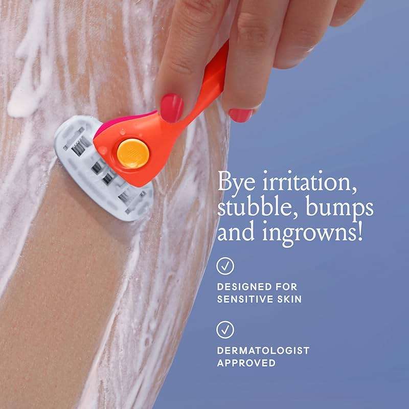 Billie Razors for Women Shave Kit – Women’s Razor + 2 x 5-Blade Razor Refills + Magnetic Holder – Sunburst - Image 4