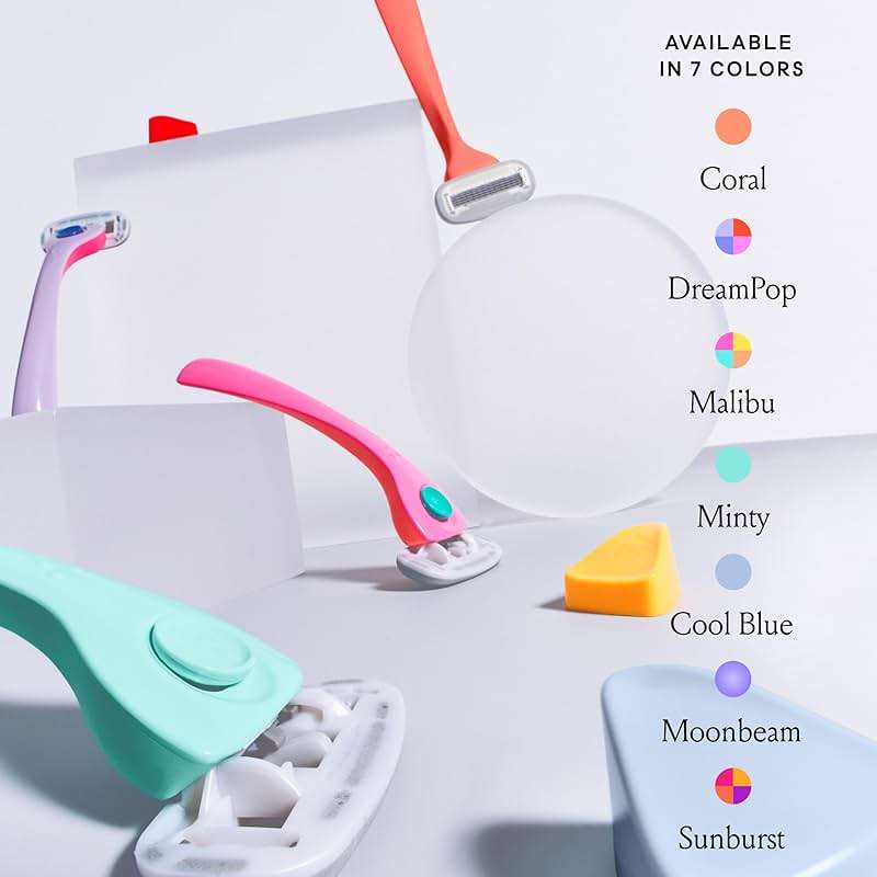 Billie Razors for Women Shave Kit – Women’s Razor + 2 x 5-Blade Razor Refills + Magnetic Holder – Sunburst - Image 5