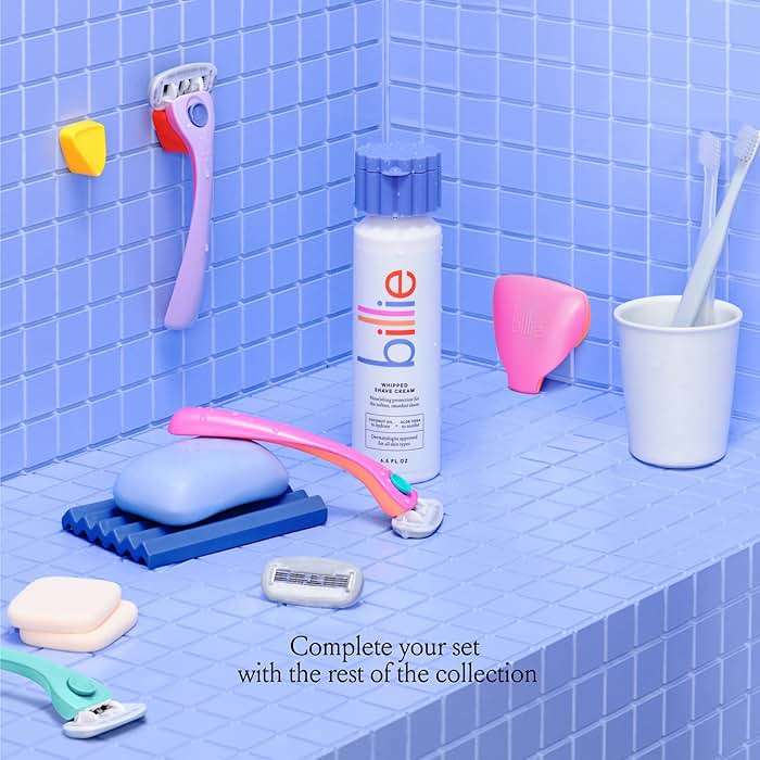 Billie Razors for Women Shave Kit – Women’s Razor + 2 x 5-Blade Razor Refills + Magnetic Holder – Sunburst - Image 8