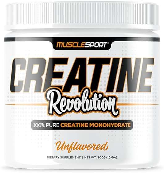Musclesport Creatine Monohydrate Powder - Micronized Creatine Monohydrate - Energy, Strength & Endurance - 300g, Unflavored - Image 1
