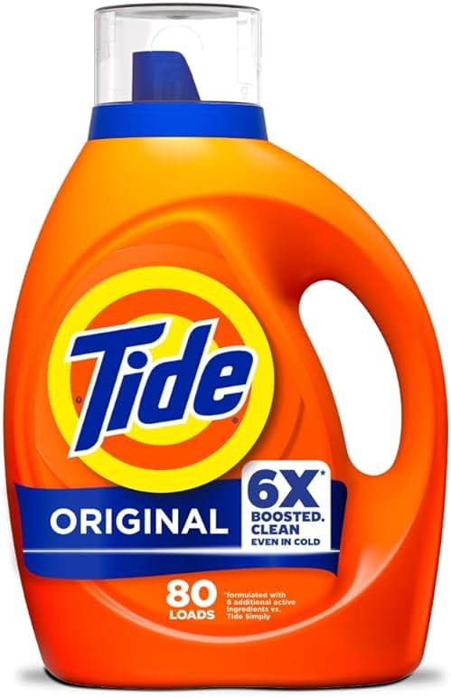 Tide Laundry Detergent Liquid, Original Scent, 80 Loads, 100 FL OZ, Works on 100% of Common Stains, Laundry Soap, Liquid Laundry Detergent - Product Image