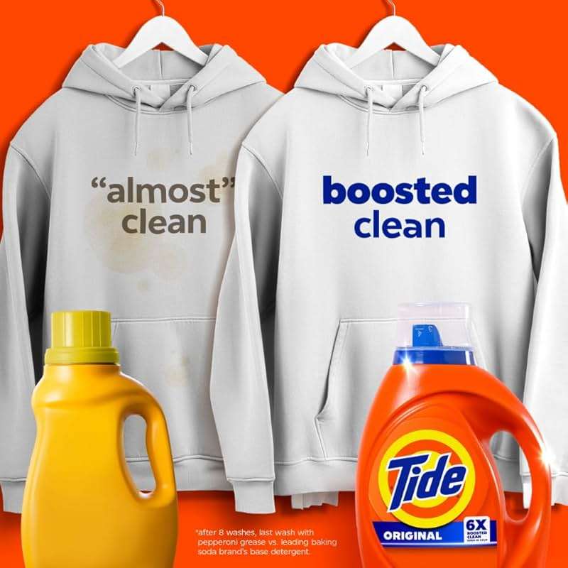 Tide Laundry Detergent Liquid, Original Scent, 80 Loads, 100 FL OZ, Works on 100% of Common Stains, Laundry Soap, Liquid Laundry Detergent - Image 2