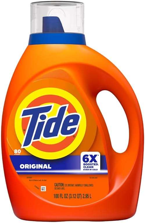 Tide Laundry Detergent Liquid, Original Scent, 80 Loads, 100 FL OZ, Works on 100% of Common Stains, Laundry Soap, Liquid Laundry Detergent - Image 14