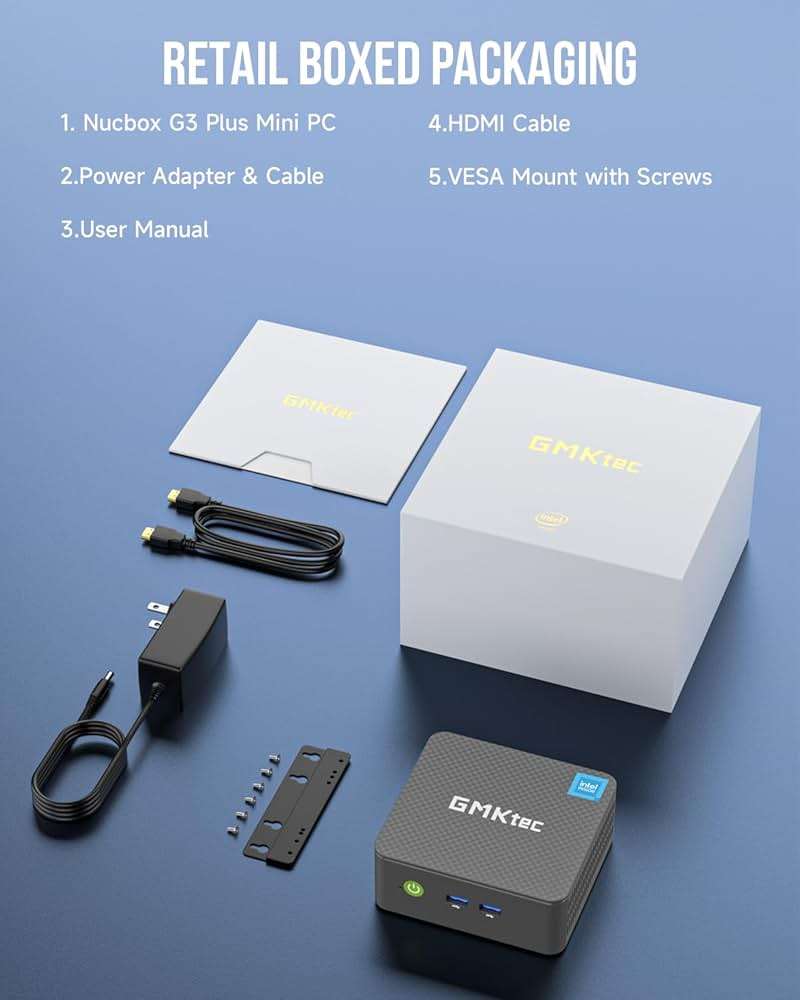 GMKtec Mini PC Intel Core i3-10110U Processor (Beats 4300U/N150) 8GB DDR4 256GB SSD i226-V RJ45 Ethernet Desktop Computer 4K Dual/ 4X USB3.2/ WiFi 6 BT5.2/ Nucbox G3 Pro - Image 8