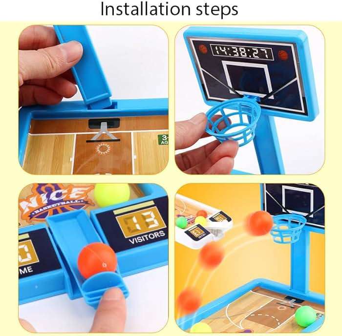 2 Pack Basketball Game Toys, Tabletop Basketball Shooting Game for Kids and Adults, Desk Games for Office for Adult to Reduce Stress, Basketball Party Favors Classroom Prizes for Boys Girls - Image 3
