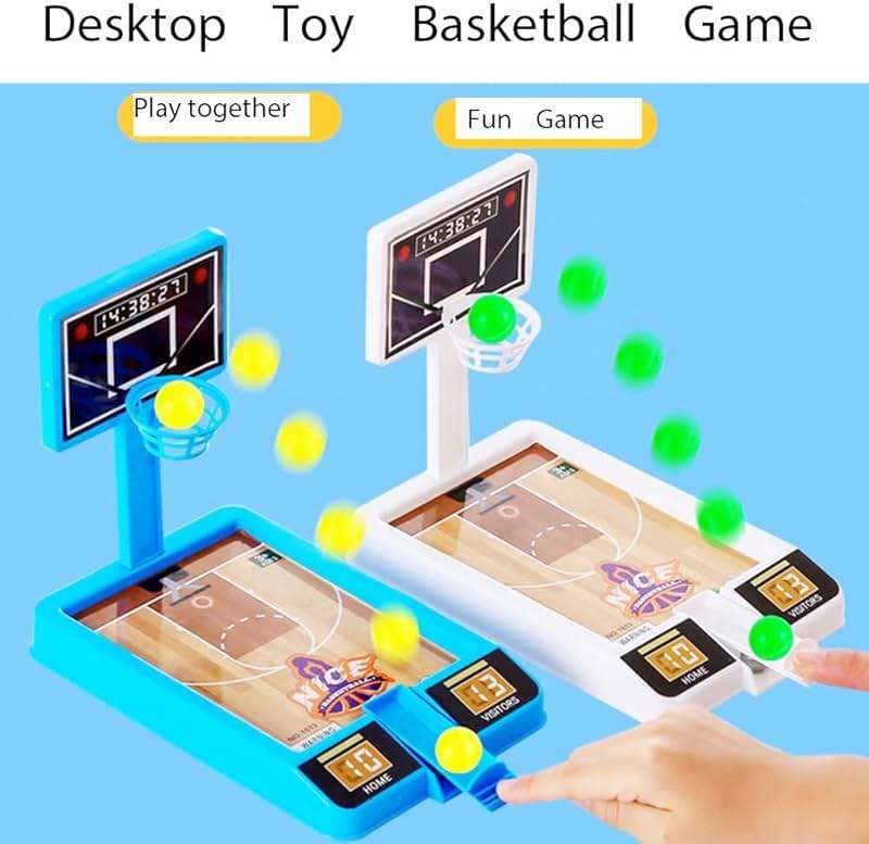2 Pack Basketball Game Toys, Tabletop Basketball Shooting Game for Kids and Adults, Desk Games for Office for Adult to Reduce Stress, Basketball Party Favors Classroom Prizes for Boys Girls - Image 6
