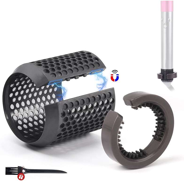 Outer Filter Cover Compatible with Dyson Airwrap Hair Styler with Filter Cleaning Brush HS01 HS05 Magnetic Filter Cage Replacement Parts - Image 1