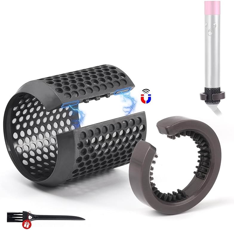 Outer Filter Cover Compatible with Dyson Airwrap Hair Styler with Filter Cleaning Brush HS01 HS05 Magnetic Filter Cage Replacement Parts - Product Image