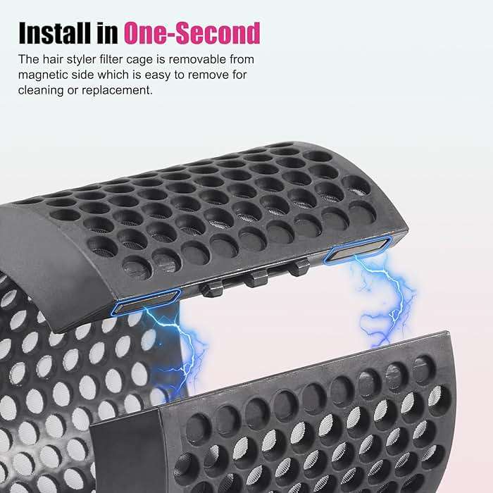 Outer Filter Cover Compatible with Dyson Airwrap Hair Styler with Filter Cleaning Brush HS01 HS05 Magnetic Filter Cage Replacement Parts - Image 5