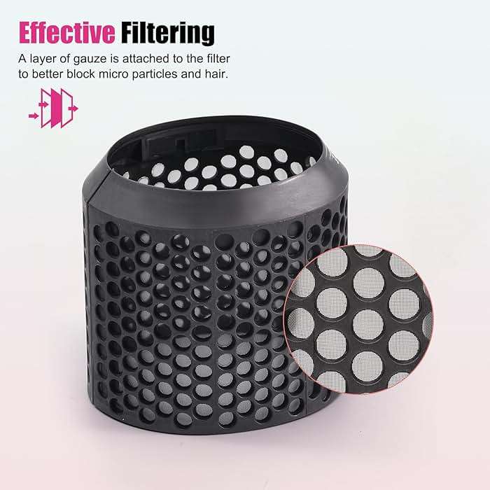 Outer Filter Cover Compatible with Dyson Airwrap Hair Styler with Filter Cleaning Brush HS01 HS05 Magnetic Filter Cage Replacement Parts - Image 6