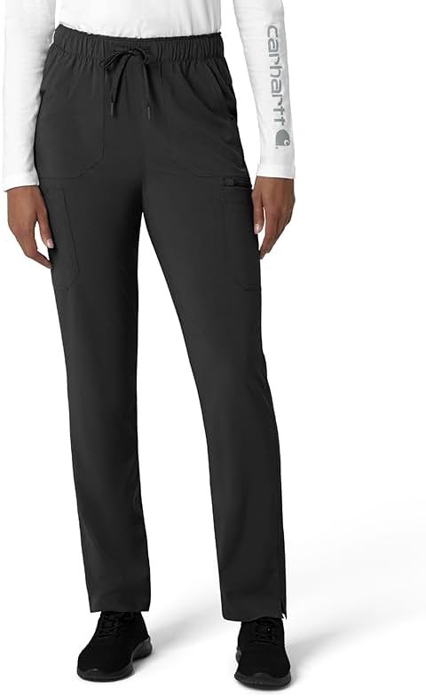 Carhartt Scrubs for Women Force Cross-Flex Straight-Leg Cargo Pants with Drawstring and 7 Pockets - Product Image