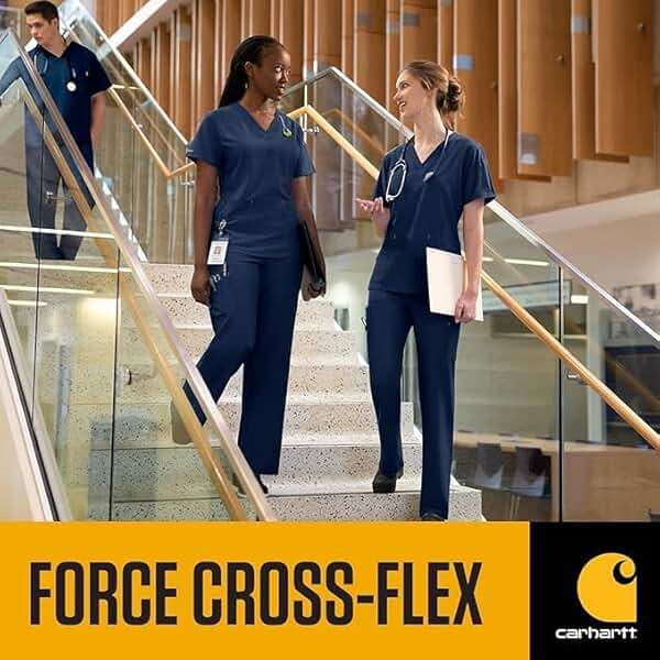 Carhartt Scrubs for Women Force Cross-Flex Straight-Leg Cargo Pants with Drawstring and 7 Pockets - Image 12
