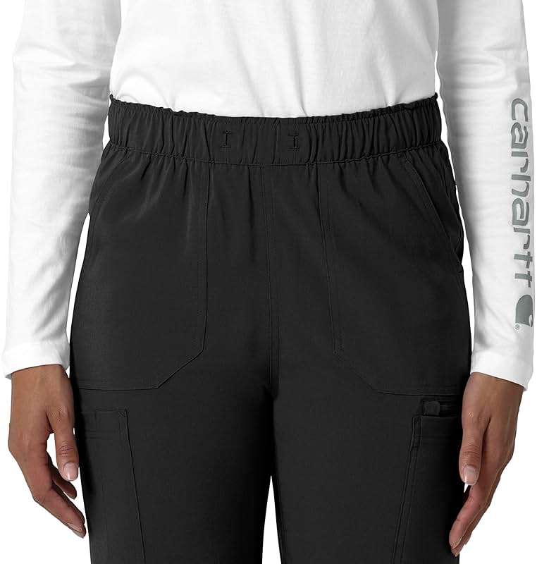 Carhartt Scrubs for Women Force Cross-Flex Straight-Leg Cargo Pants with Drawstring and 7 Pockets - Image 5