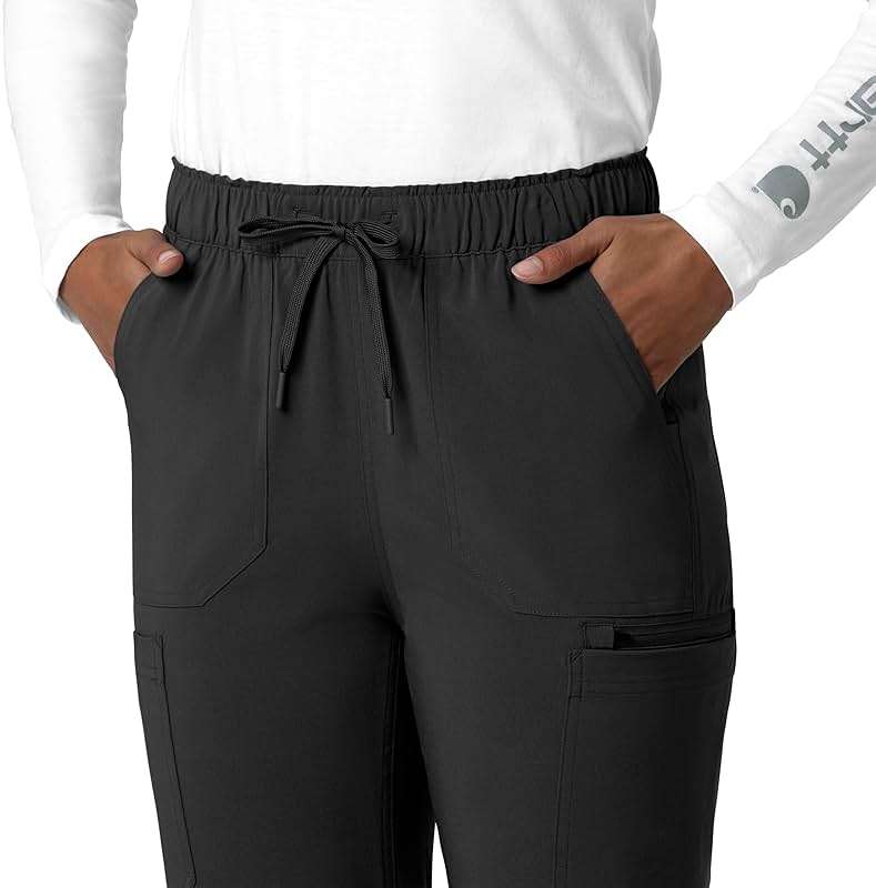 Carhartt Scrubs for Women Force Cross-Flex Straight-Leg Cargo Pants with Drawstring and 7 Pockets - Image 7
