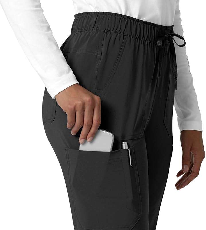 Carhartt Scrubs for Women Force Cross-Flex Straight-Leg Cargo Pants with Drawstring and 7 Pockets - Image 9
